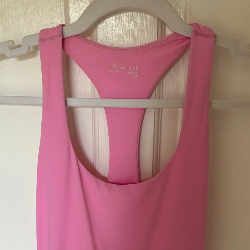 Aerie Offline Pink Romper - Picture 6 of 14
